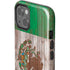 Mexican Flag Dark Wood iPhone 14 Plus Impact Case