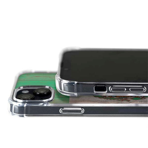 Mexican Flag Dark Wood iPhone 15 Plus MagSafe Case