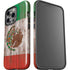 Mexican Flag Dark Wood iPhone 14 Pro Impact Case