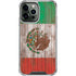 Mexican Flag Dark Wood iPhone 14 Pro Max Clear Case