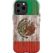 Mexican Flag Dark Wood iPhone 15 Pro Max Impact Case