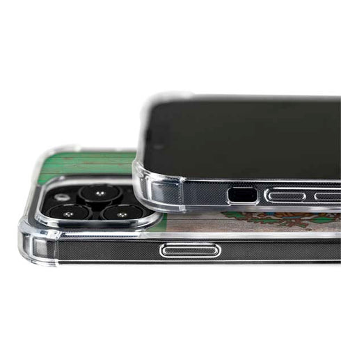 Mexican Flag Dark Wood iPhone 14 Pro Max MagSafe Case