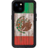 Mexican Flag Dark Wood iPhone 15 Plus Waterproof Case