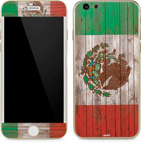 Mexican Flag Dark Wood iPhone 6/6s Skin
