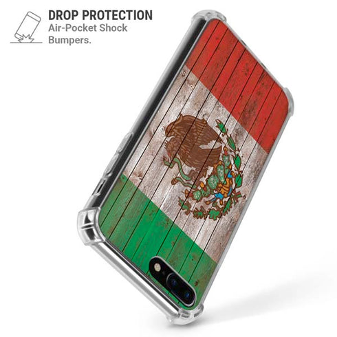Mexican Flag Dark Wood iPhone 7/8 Plus Clear Case