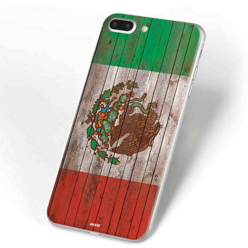 Mexican Flag Dark Wood iPhone 7 Plus Skin