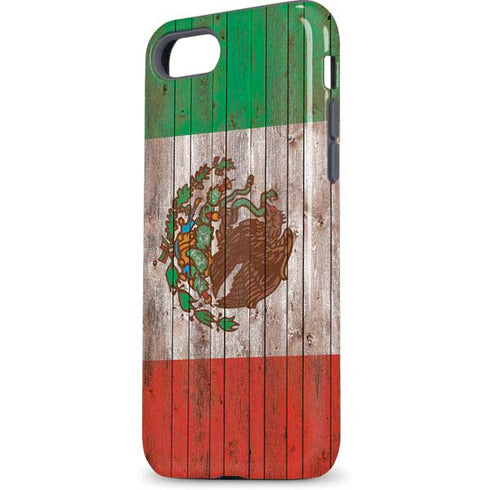 Mexican Flag Dark Wood iPhone 7 Pro Case