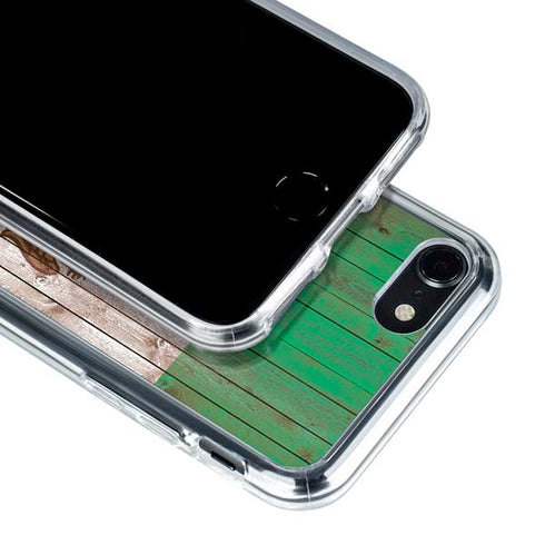 Mexican Flag Dark Wood iPhone SE (2nd & 3rd Gen) Clear Case