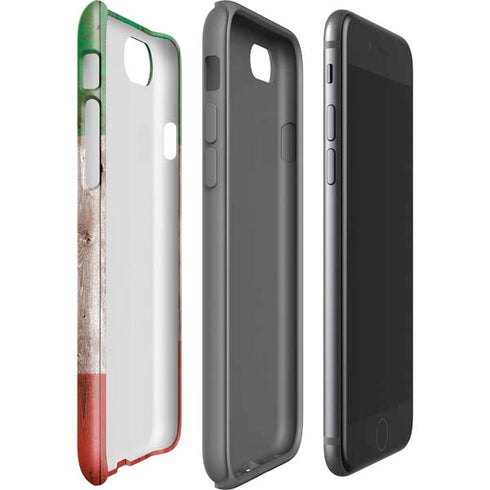 Mexican Flag Dark Wood iPhone SE (2nd & 3rd Gen) Pro Case