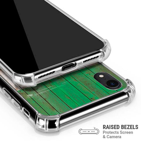 Mexican Flag Dark Wood iPhone XR Clear Case