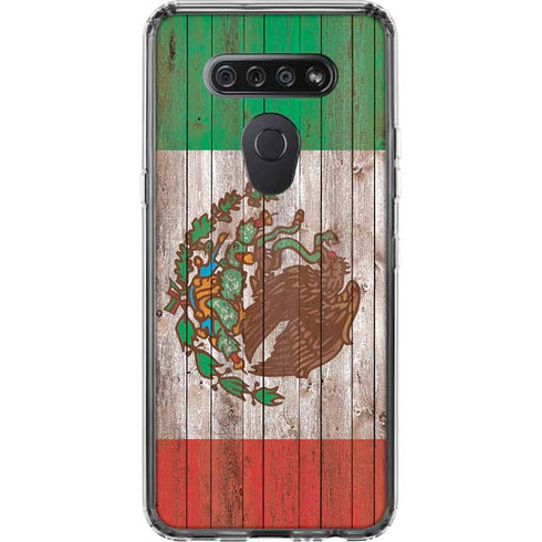 Mexican Flag Dark Wood LG K51/Q51 Clear Case