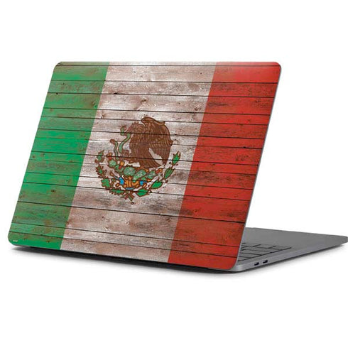 Mexican Flag Dark Wood Apple MacBook Pro 13-inch Skin