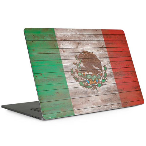 Mexican Flag Dark Wood Apple MacBook Pro 15-inch Skin