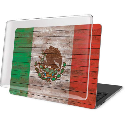 Mexican Flag Dark Wood MacBook Pro 16in (2019-20) Case plus Skin