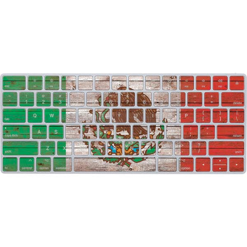 Mexican Flag Dark Wood Magic Keyboard Skin