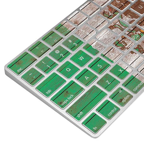Mexican Flag Dark Wood Magic Keyboard Skin