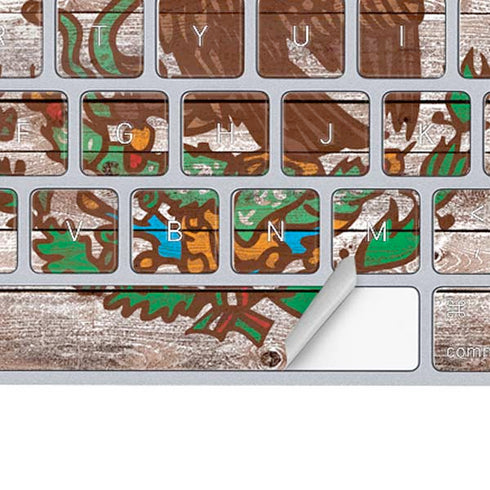 Mexican Flag Dark Wood Magic Keyboard Skin