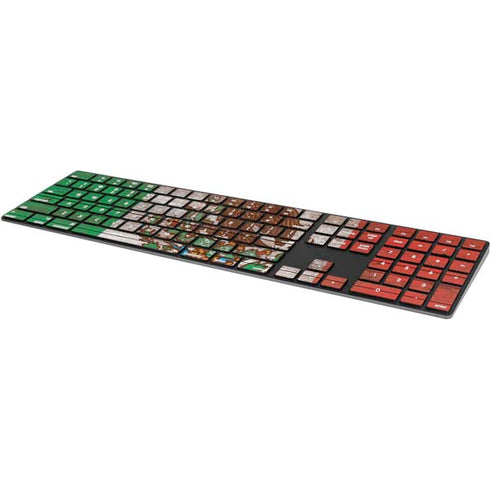 Mexican Flag Dark Wood Magic Keyboard with Numeric Keypad Skin