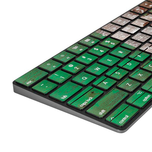 Mexican Flag Dark Wood Magic Keyboard with Numeric Keypad Skin
