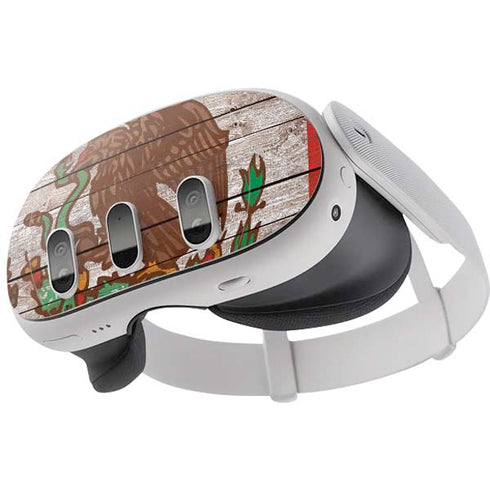 Mexican Flag Dark Wood Meta Quest 3 Skin