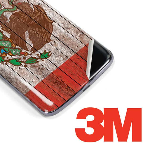 Mexican Flag Dark Wood Moto E5 Plus Skin