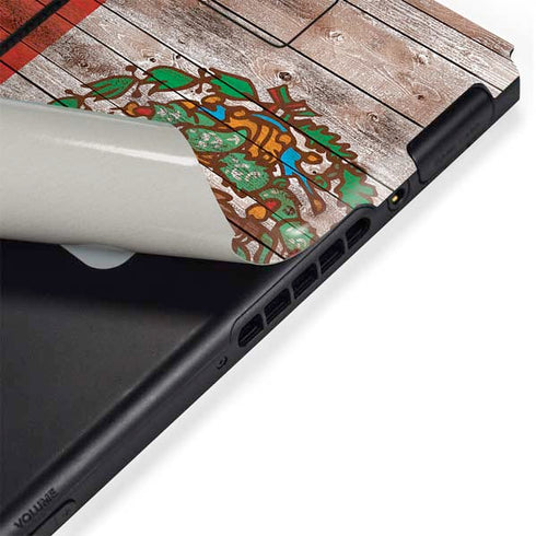 Mexican Flag Dark Wood Nintendo Switch Bundle Skin