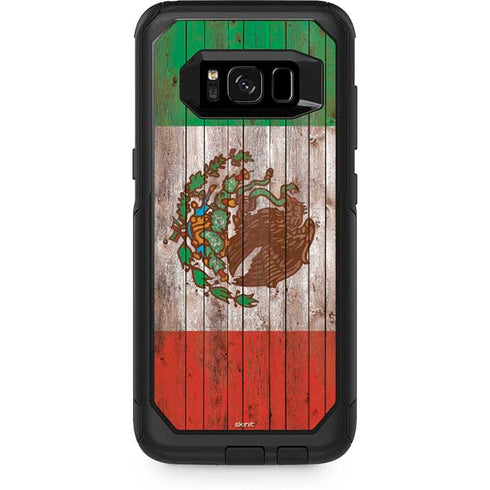 Mexican Flag Dark Wood Otterbox Commuter Galaxy Skin