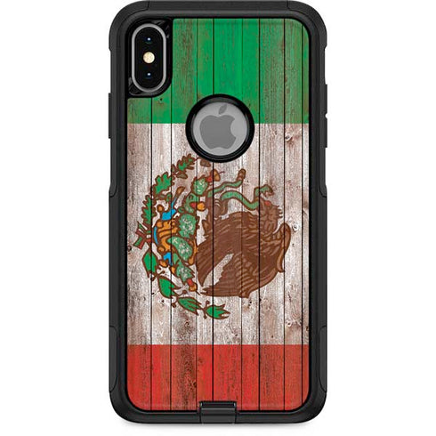 Mexican Flag Dark Wood Otterbox Commuter iPhone Skin