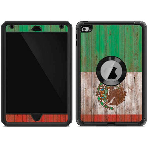 Mexican Flag Dark Wood Otterbox Defender iPad Skin