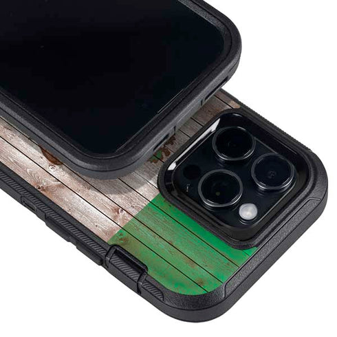 Mexican Flag Dark Wood Otterbox Defender iPhone Skin
