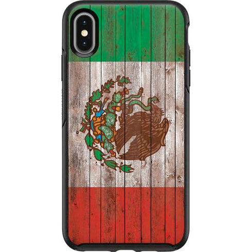 Mexican Flag Dark Wood Otterbox Symmetry iPhone Skin