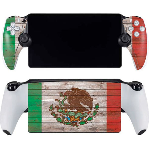 Mexican Flag Dark Wood PlayStation Portal Remote Player Skin