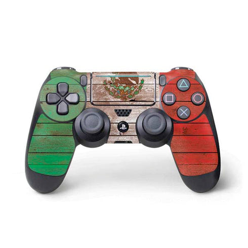 Mexican Flag Dark Wood PS4 Pro/Slim Controller Skin
