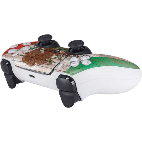 Mexican Flag Dark Wood PS5 Controller Skin