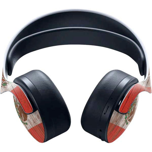 Mexican Flag Dark Wood PULSE 3D Wireless Headset for PS5 Skin