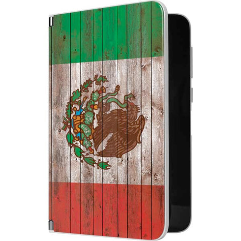 Mexican Flag Dark Wood Surface Duo Skin