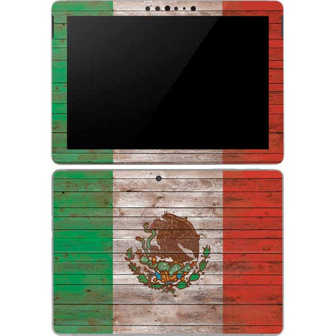 Mexican Flag Dark Wood Surface Go Skin