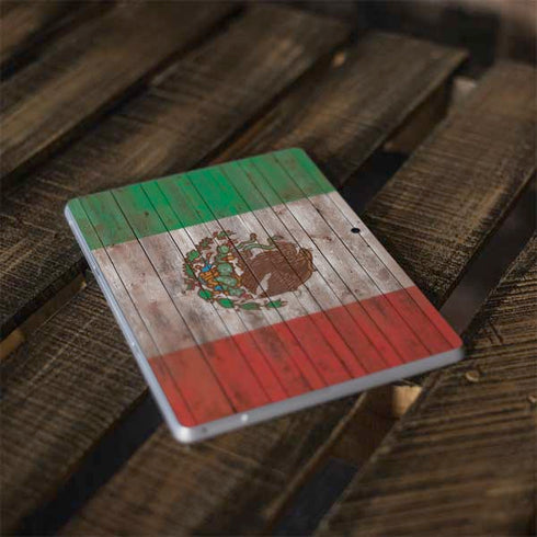 Mexican Flag Dark Wood Surface Go Skin