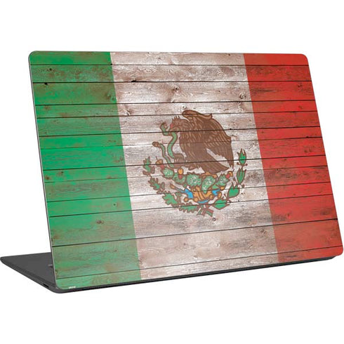 Mexican Flag Dark Wood Surface Laptop 4 15in Skin