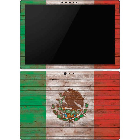 Mexican Flag Dark Wood Surface Pro 6 Skin