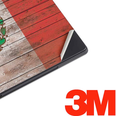 Mexican Flag Dark Wood Surface Pro 7 Skin