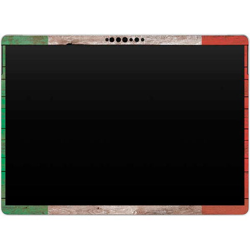 Mexican Flag Dark Wood Surface Pro 8 Skin