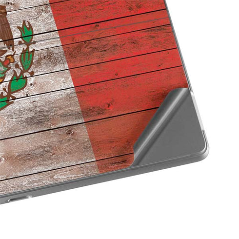 Mexican Flag Dark Wood Surface Pro 8 Skin