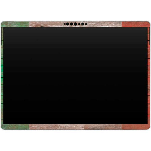 Mexican Flag Dark Wood Surface Pro 9 Skin