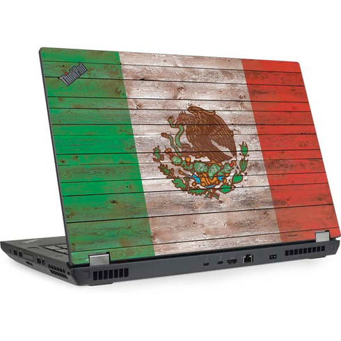 Mexican Flag Dark Wood Lenovo ThinkPad Skin