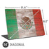 Mexican Flag Dark Wood Universal Laptop 14in (11.4 x 8.2in) Skin
