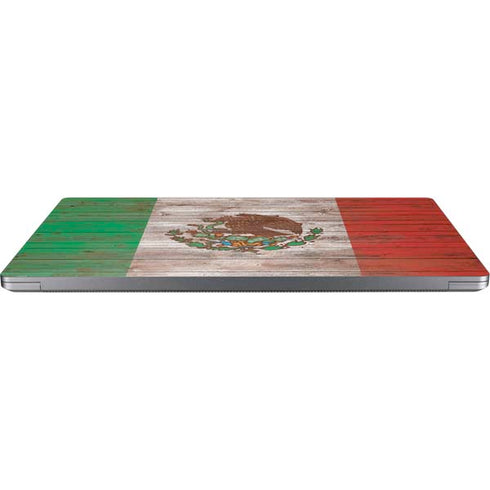 Mexican Flag Dark Wood Universal Laptop 15in (12.2 x 8.8in) Skin