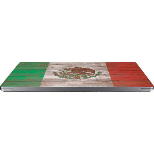 Mexican Flag Dark Wood Universal Laptop 18in (14.6 x 10.6in) Skin