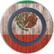 Mexican Flag Dark Wood Wireless Charger Skin