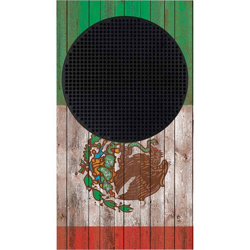Mexican Flag Dark Wood Xbox Series S Console Skin